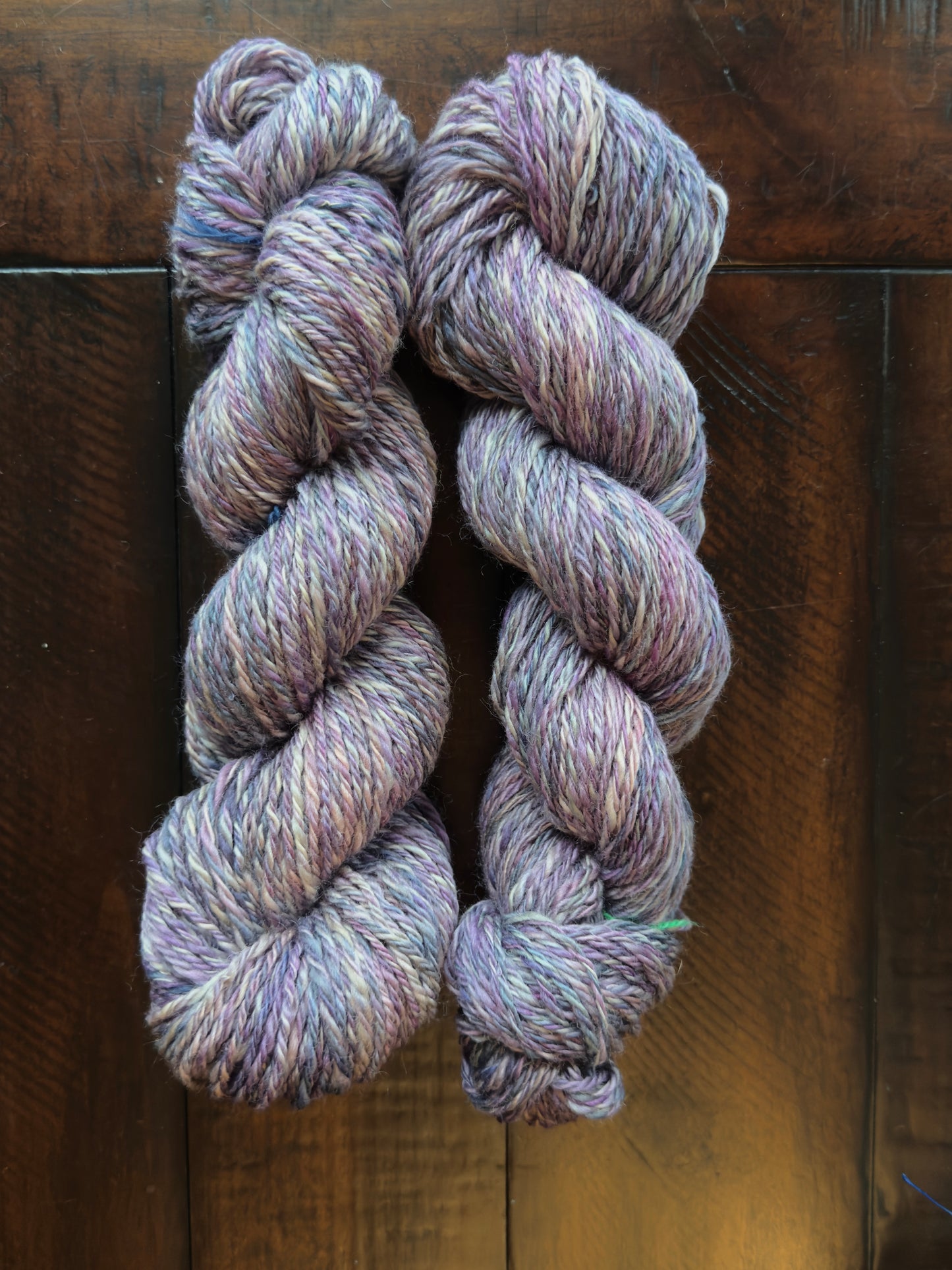 Handspun Yarn: 3-ply Corriedale wool, “Wisteria”