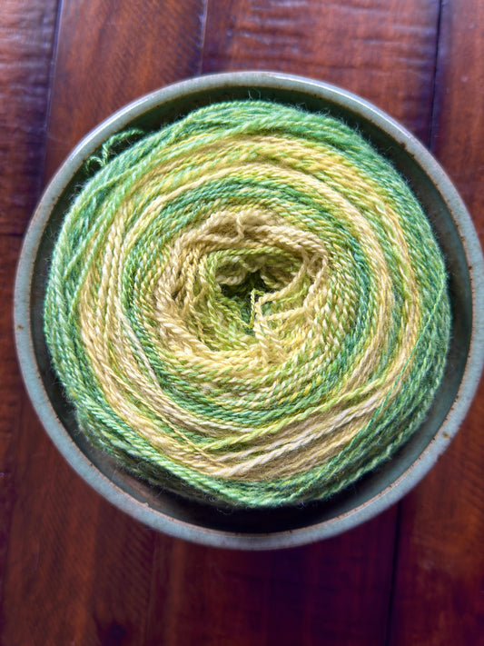“Jonquil” Handspun, hand-dyed yarn