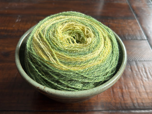 “Jonquil” Handspun, hand-dyed yarn