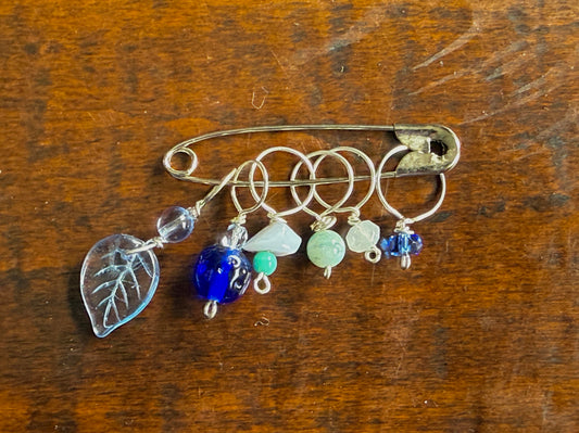 Saltwater Blues Stitch Markers, set of 6