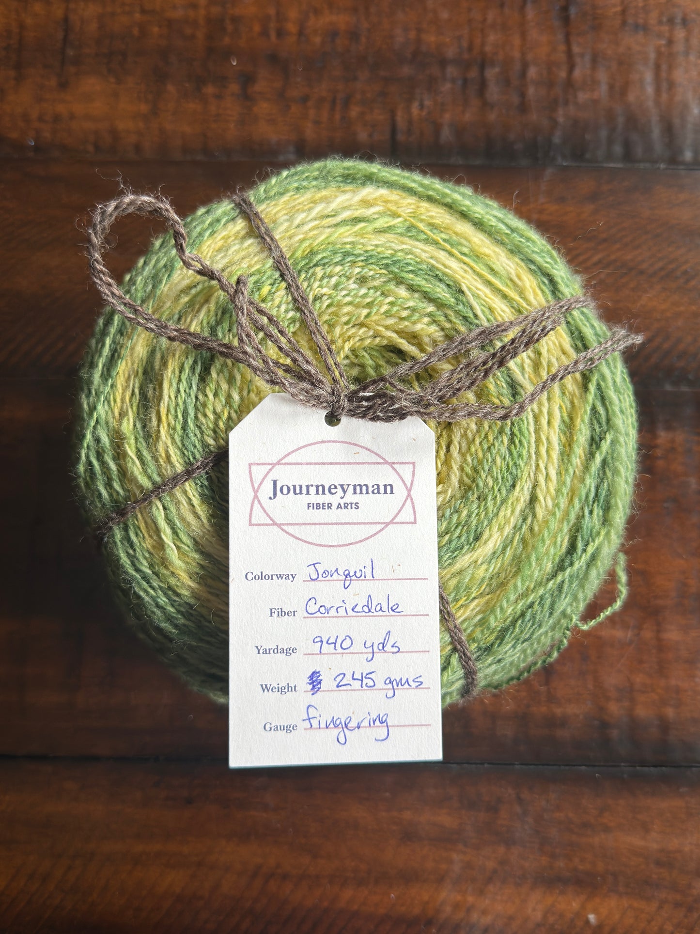 “Jonquil” Handspun, hand-dyed yarn
